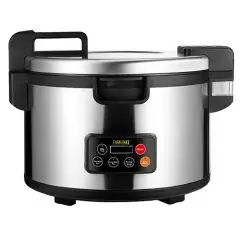 RICE COOKER - Mod SD82C - Steel structure - Cooked rice capacity 22 liters - Power 2500 W - Single-phase power supply - Dimensions cm L 48 x D 41 x 54,8h