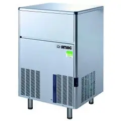 HOLLOW CUBE ICE MAKER - Mod SEI100 - CONTAINER CAPACITY 30 kg - PRODUCTION WITH AIR-COOLED MOTOR UP TO 100 kg/24 h - PRODUCTION WITH WATER-COOLED MOTOR UP TO 100 kg/24 h - Dimensions cm L 67 x D 59,5 x H 89,2/98,4