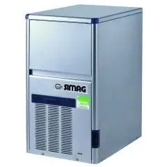 HOLLOW CUBE ICE MAKER - Mod SEI30 - BIN CAPACITY 6 Kg - PRODUCTION WITH AIR COOLED MOTOR UP TO 32 kg / 24 h - PRODUCTION WITH WATER COOLED MOTOR UP TO 31 kg / 24 h - Dimensions cm L 33,6 x D 45,7 x H 59,7/61,7