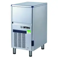 HOLLOW ICE CUBE MACHINE - Mod SEI40 - BIN CAPACITY 12 Kg - PRODUCTION WITH AIR-COOLED MOTOR UP TO 41 kg/24 h - PRODUCTION WITH WATER-COOLED MOTOR UP TO 39 kg/24 h - Dimensions L 37,9 x D 55,5 x H 63,7/72,9 cm