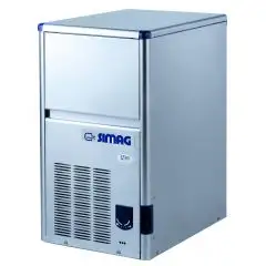 HOLLOW CUBE ICE MAKER - Code SEF24 - CONTAINER CAPACITY Kg 6 - PRODUCTION WITH AIR MOTOR UP TO 24/24 h kg - Dim. cm W 33,4 x D 45,7 x H 59,7/61,7 - CE Standard
