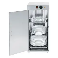 PLATE WARMER 1 HINGED DOOR - Mod SPA60 - Single-phase 230V - Power consumption 750 W - Dimensions cm L 39,6 x D 40,2 x 86,5 H - CE standard