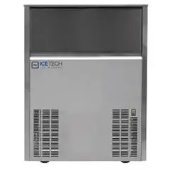 FULL CUBE ICE MACHINE - SPRAY SYSTEM - Mod SS 75 - CUBE TYPE: M/L - CUBE: gr 22/40 - AIR-COOLED VERSION PRODUCES UP TO 58 kg/24h - WATER-COOLED VERSION PRODUCES UP TO 60 kg/24h - Dim cm L 51,5 x D 64,5 x H 84 - CE approved