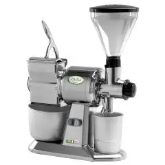 COFFEE PEPPER GRINDER AND CHEESE GRATER - MOD. MCMPGR CGT - PRODUCTION PER HOUR COFFEE/CHEESE Kg 10/50 - SUPPLY V 230/400/50-60Hz THREE PHASE - POWER Kw 0,75 (0,1 Hp) - DIMENSIONS Cm 26 x 50 x 65 - CE STANDARDS