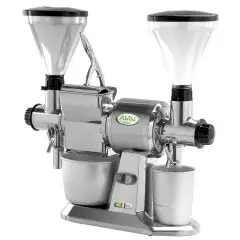 COFFEE PEPPER GRINDER AND CHEESE GRATER - MOD. MCMPGR CGPM - PRODUCTION PER HOUR COFFEE/CHEESE Kg 10/50 - SUPPLY V 230/50-60Hz SINGLE PHASE - POWER Kw 0,75 (0,1 Hp) - DIMENSIONS Cm 26 x 65 x 65 - CE STANDARDS