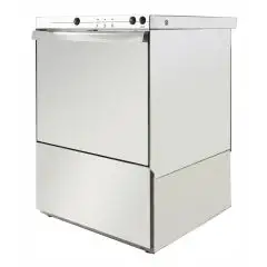 COMMERCIAL MECHANICAL DISHWASHER, STAINLESS STEEL - MOD U500 - DRAIN PUMP FITTED - Single phase - MAX CLEARANCE cm 34 - SQUARE RACK cm 50x50 - CYCLE (sec) 120 - ADJUSTABLE RINSE AID DOSING PUMP - Total dimensions cm L 55 x D 60 x h 82,5