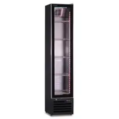 VERTICAL REFRIGERATED DISPLAY CASE FOR MEAT - Mod TH REGA - Static with agitator - Power of 180 W - Capacity of 164 liters - Temperature 0°/+4°C - Dimensions cm L 39 x D 47,5 x 188 H - CE standard