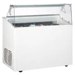 ICE CREAM DISPLAY COUNTER - MOD. VETRINA TP 6 - CAPACITY LT 246 - TEMPERATURE -15°/-20°C - Dimensions cm. L 120 x D 67,3 x h 117,5 - CE STANDARDS