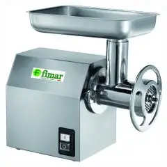 COMMERCIAL MEAT MINCER 22/C - (removable mincing set) - Stainless steel mincing set - Power hp 1,5 - 1100W 230V Single phase - Production per hour Kg/h 150-250 - CE APPROVED
