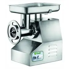 COMMERCIAL MEAT MINCER 32 TND (removable mincing set) - Aluminum minicing set - Reverse function - Power hp 2,2 - 1600W 230/400V Three phase - Production per hour Kg/h 300-500