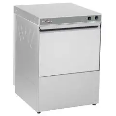 COMMERCIAL MECHANICAL STAINLESS STEEL DISHWASHER AISI 304 - MOD. WRLV50MPS - WITH DRAIN PUMP - SINGLE-PHASE POWER SUPPLY - USEFUL PASSAGE MAXIMUM HEIGHT cm 32,5 - SQUARE BASKET cm 50x50 - CYCLE (sec) 120 - HYDRAULIC RINSE AID DISPENSER - DIMENSIONS cm L 5