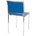Sedia - colour Blu - Structure in metal chrome, scocca in polypropylene - Model 074-CT123B-RET