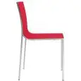 Sedia - colour rosso - Structure in metal chrome, scocca in polypropylene - Model 074-CT123R-LAT
