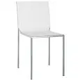 Sedia - colour white - Structure in metal chrome, scocca in polypropylene - Model 074-CT123W1