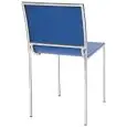 Sedia - colour Blu - Structure in metal chrome, scocca in polypropylene - Model 074-CT123-B