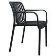 Poltroncina - colour black - Structure in polypropylene - Model 075-ZL77AN