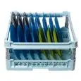 DISHWASHER RACK FOR N. 15 PLATES AND BOWLS WITH SAFETY FRAME - MOD. 100115P - RACK DIMENSIONS cm L 50 X D 50 - MAX DIAMETER 28 cm - EC STANDARDS