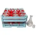 SPECIAL DISHWASHER RACK FOR N. 9 WATER BOTTLES 127 cl. - MOD. 100140 - RACK DIMENSIONS cm L 50 X D 50 - EC STANDARDS