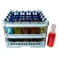SPECIAL DISHWASHER RACK FOR N. 25 BOTTLES WITH WATER CONVEYOR - MOD. 100142 - RACK DIMENSIONS cm L 50 X D 50 - EC STANDARDS