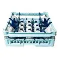 SPECIAL DISHWASHER RACK FOR N. 17 TEA CUPS AND SAUCERS - MOD. 100160 - RACK DIMENSIONS cm L 50 X D 50 - EC STANDARDS
