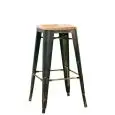 Sgabello - colour antique - Structure in metal painted, effect antique, seduta in wood - Model 1078-01