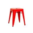 Sgabello - colour rosso - Structure in metal painted - Model 1084-BT18R