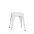Sgabello - colour white - Structure in metal painted - Model 1084-BT18W-02