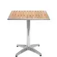 Table - colour aluminium - Structure in aluminium, top in wood - Model 109-MTW006A-01