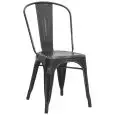 Sedia - colour black - ​Structure in metal painted, effect antique - Model 1100-M51RAN