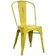 Sedia - colour giallo - ​Structure in metal painted, effect antique - Model 1100-M51RAY