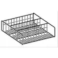 INCLINED RILSAN WIRE GLASSES RACK - Dimensions 37x37x14