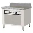 GAS PIADINA GRIDDLE POLLINI - Model C.P6 - Open stainless steel cupboard - Chrome plate - Heat capacity KW 11 - EC standards