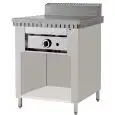 GAS PIADINA GRIDDLE POLLINI - Model C.P4 - Open stainless steel cupboard - Stainless steel plate - Heat capacity KW 6,7 - EC standards