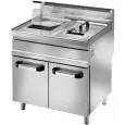 GAS FRYER - EFFE LINE - Mod. SFM20DM - Tank oil capacity Lt 20+20 - Power kW 16,5+16,5 - Power supply METHANE (LPG kit supplied) - CE APPROVED