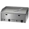 GAS COUNTERTOP GRIDDLE - Mod. FRY2/LRM - 1/2 smooth 1/2 grooved plate - Power 8 kW - Cooking surface cm L 65 x 48 - Supply NATURAL GAS / LPG - CE APPROVED