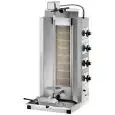 GAS GYROS KEBAB GRILL - (LPG kit included) - Mod. GYR 80M - Stainless steel stucture - Meat capacity Kg 30-65 - Power 13,6 kW - Single phase - CE APPROVED