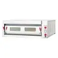 ELECTRIC PIZZA OVEN - Mod. TKC1/I - Single deck oven, firebrick oven base - Chamber interior dimensions cm L 99 x D 99 x 15 h - N. Pizzas: 9 (Ø cm 30) - Capacity: N. 2 Trays (cm 60x40) - Max power: Kw 9,6 - EC standards