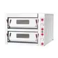ELECTRIC PIZZA OVEN - Mod. TKB2/I - Twin deck oven, firebrick oven bases - Interior dimensions cm L 66 x D 99 x 15 h - N. Pizzas: 6 + 6 (Ø cm 30) - Capacity: N. 2 + 2 Trays (cm 60x40) - Max power: Kw 13 - EC standards