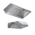 Grade AISI 304 stainless steel wall-mounted extractor hood (with motor) - baffle filtres- Led spotlights