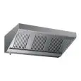 Grade AISI 430  "snack" wall-mounted hood (no motor) - baffle filtres- Led spotlights