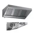 Grade AISI 304 stainless steel "snack" wall-mounted extractor hood (with motor) - baffle filtres