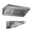 Grade AISI 430  "snack" wall-mounted extractor hood (with motor) - baffle filtres- Neon lights
