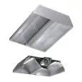 Grade AISI 430 steel island extractor hood (with motor) - baffle filtres