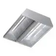 Grade AISI 430 steel island hood (no motor) - baffle filtres- Neon lights