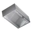 Grade AISI 304 stainless steel cubic wall-mounted hood (no motor) - baffle filtres- led spotlights