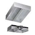 Grade AISI 430  cubic island extractor hood (with motor) - baffle filtres