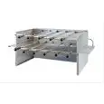 BUILT-IN MOTORIZED ROTISSERIE FIREPLACE - MOD. CHURRASCO/M11 - N. 11 Assorted stainless steel swords cm 50 - N° floors: 2 - Connections: 230 V SINGLE PHASE - Power: 55 W - Dimensions: cm W 80 X D 57 X 58 h - CE standard