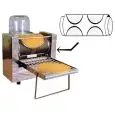 AUTOMATIC ELECTRIC CREPE MAKER - MOD. 4T 4X15 - N. 4 CAST IRON COOKING SURFACES Ø cm 15 - DIMENSIONS cm L 46 X D 60 X h 45 - SUPPLY V 230/50-60Hz SINGLE PHASE - POWER W 2300 - EC STANDARDS