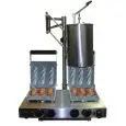 CREPE-ON-A-STICK MAKER - MOD. PIASTRA CS2 - N. 2 TITANIUM-TREATED ALUMINIUM GRIDDLES - SUPPLY V 230/50Hz SINGLE PHASE - POWER W 3000 - DIMENSIONS Cm L 50 X D 37 X h 19 - EC STANDARDS