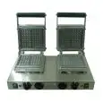 WAFFEL MAKER - MOD. PIASTRA WQ2 - ALUMINIUM AND TITANIUM ALLOY GRIDDLE - N. 2 SQUARE WAFFEL GRIDDLES - SUPPLY V 230/50Hz SINGLE PHASE - POWER W 3000 - DIMENSIONS Cm L 56 X D 41 X h 23 - EC STANDARDS